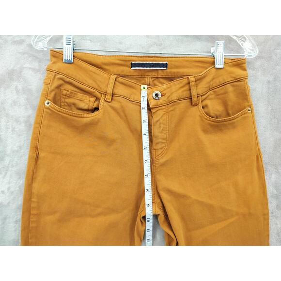 Massimo Dutti Women's Jeans Skinny fit Mid Rise Color Yellow - Picture 3 of 11